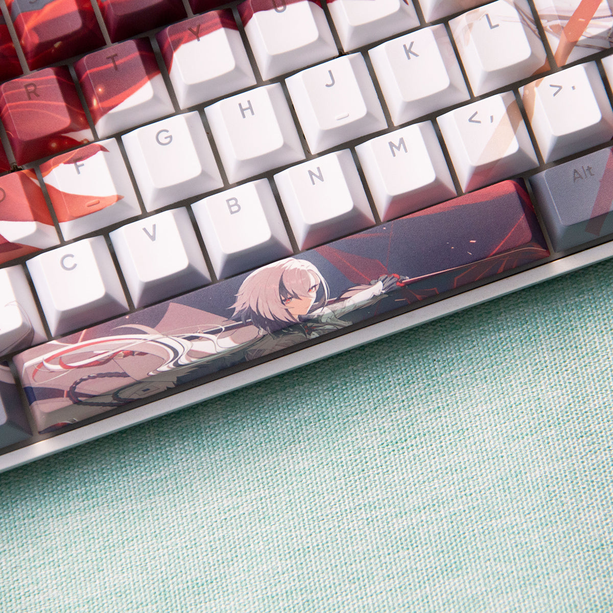 Arlecchino 120 Keys Side-Printed Non-Backlit Anime-Inspired Design PBT Keycaps Set